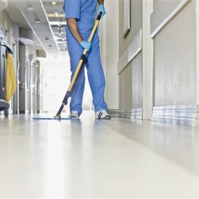 Healthcare resin floor