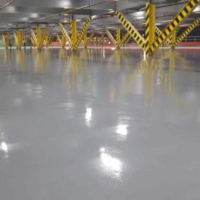 Warehouse resin floor