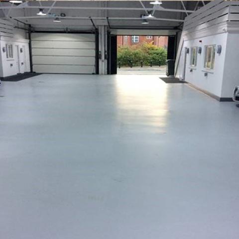 car showroom resin flooring